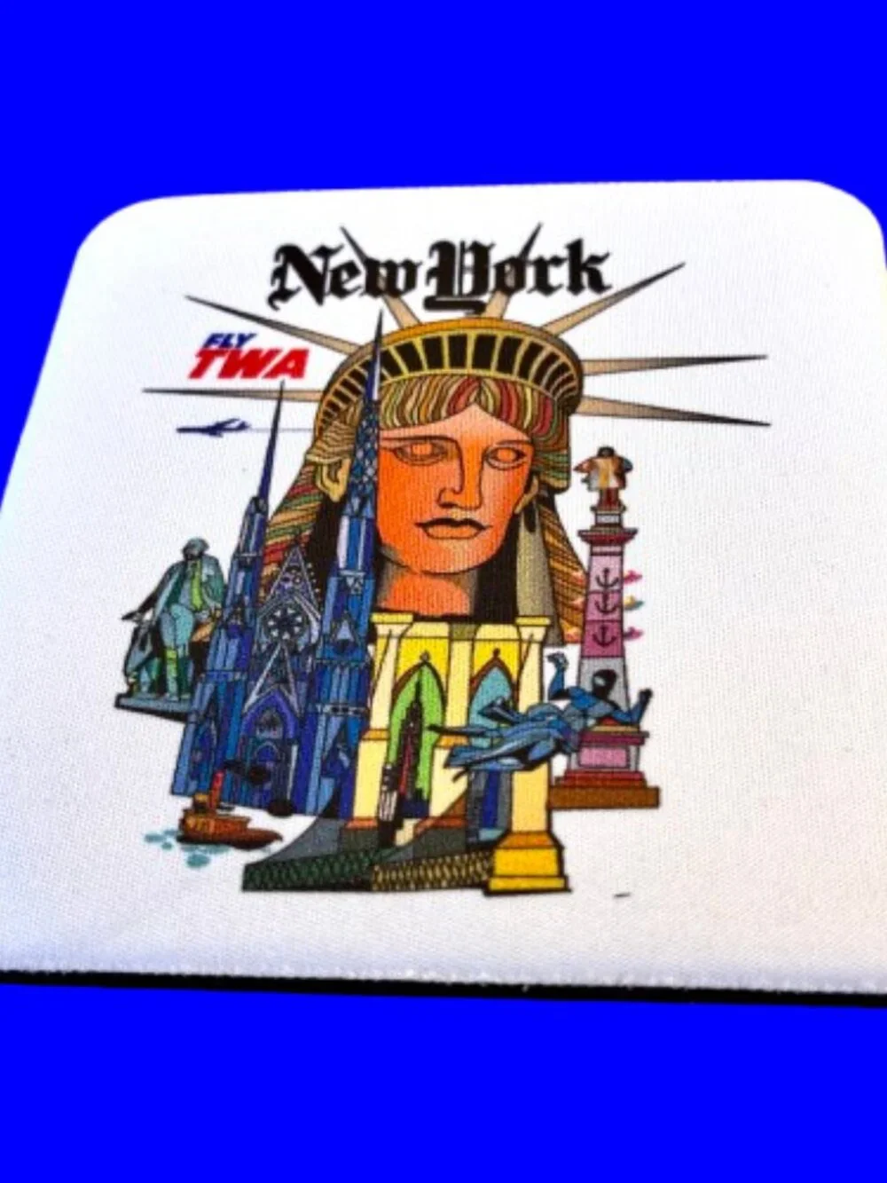 TWA New York Fly TWA Jets Beverage Drink Coaster